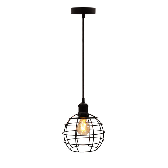 Hanglamp Hugo incl. lamp 2,5W tot 10W, amber glas, 2000K, Ø60