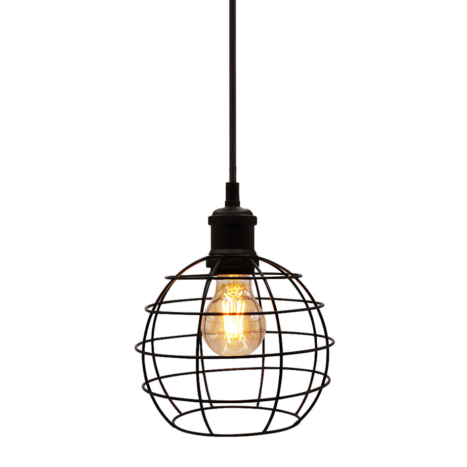 Hanglamp Hugo incl. lamp 2,5W tot 10W, amber glas, 2000K, Ø60