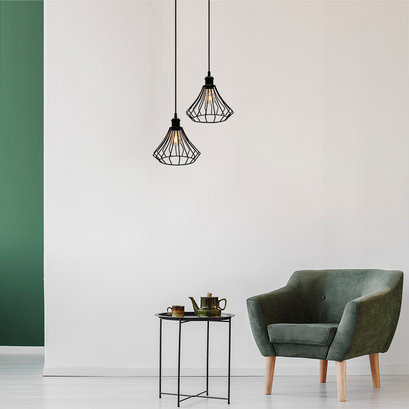 Hanglamp Kiki incl. lamp 2,5W tot 10W, amber glas, 2000K, Ø60