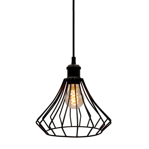 Hanglamp Kiki incl. 5W spiraal lamp, amber glas, 1800K, Ø60