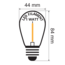 Prikkabel set met 1 watt LED filament lampen