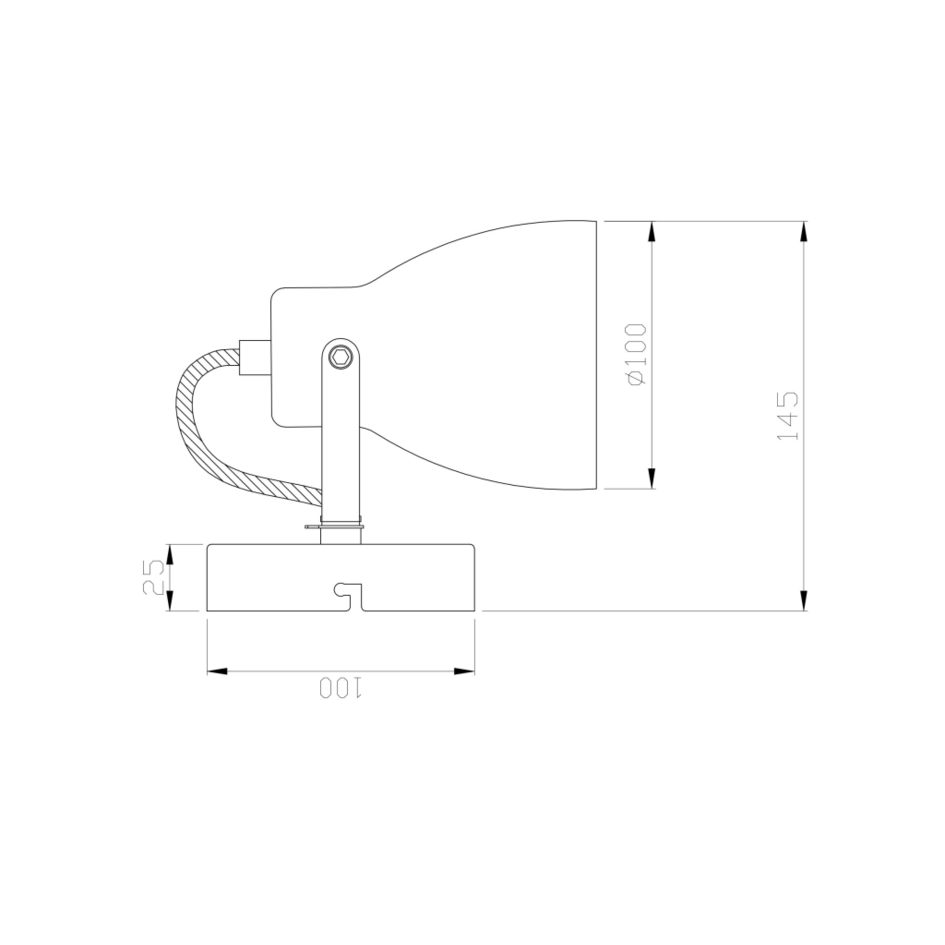 Moderne plafondlamp Brutus, betongrijs