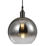 Design hanglamp met smoke glas spiegelbol - London