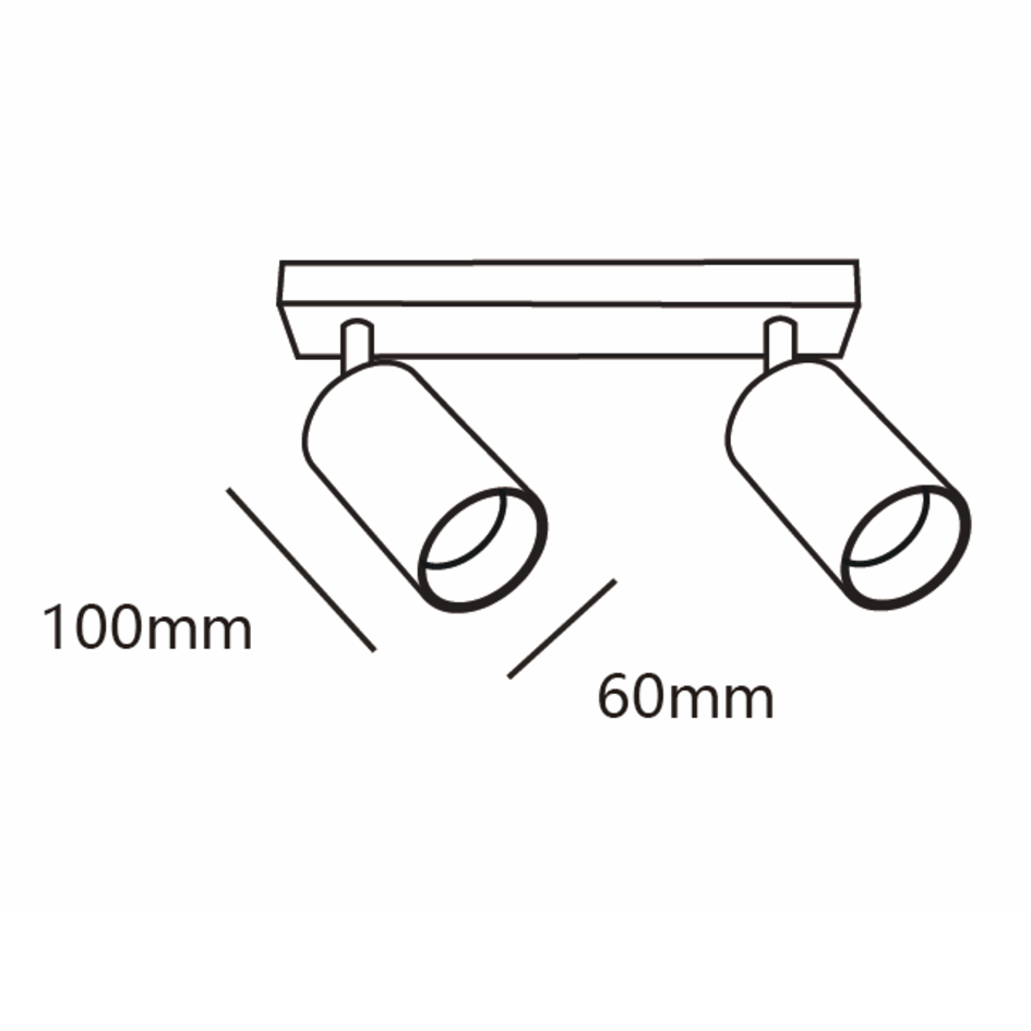 Industriële kantelbare plafondlamp - Sol