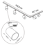 Modern 1-fase railsysteem van 3 meter met Lua spots - plafondlamp