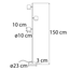 3-lichts staande lamp Diego - zwart industrieel