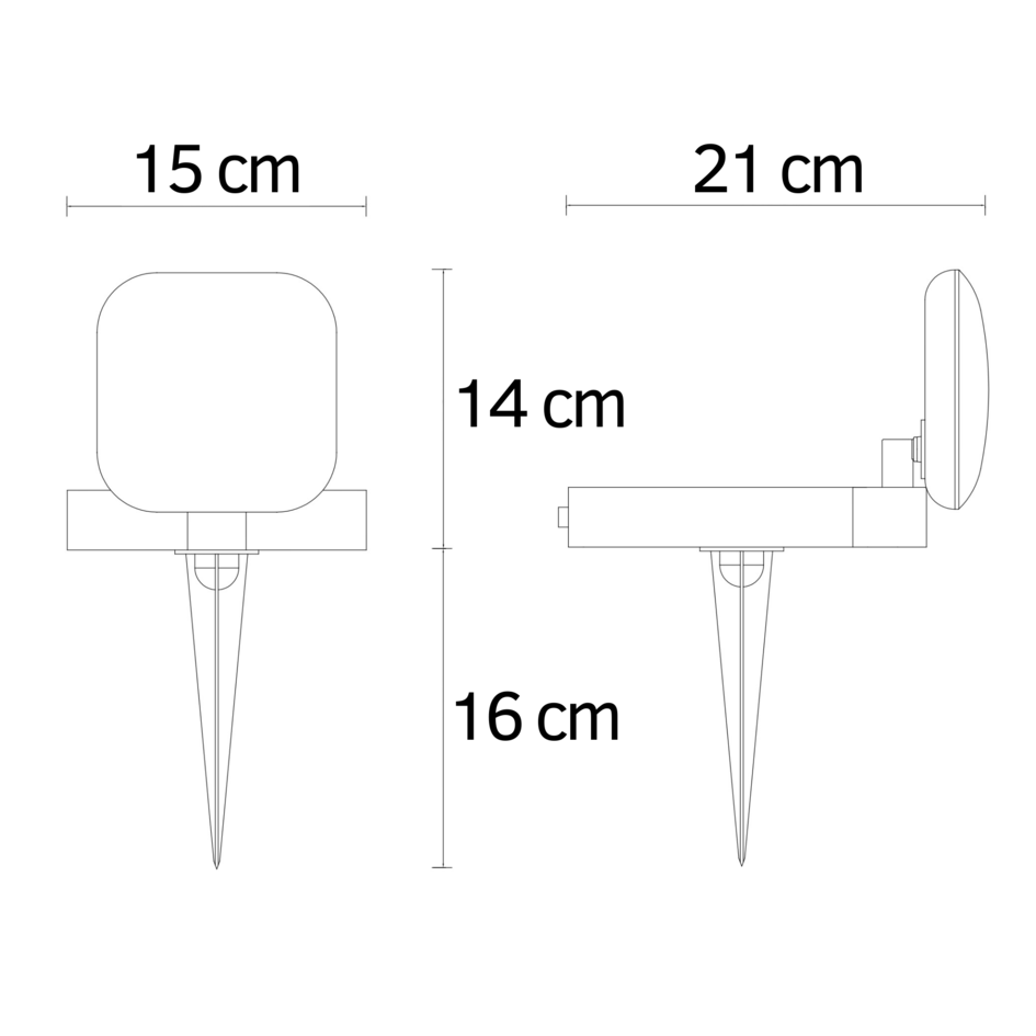 Moderne solar buitenlamp zwart - Helena