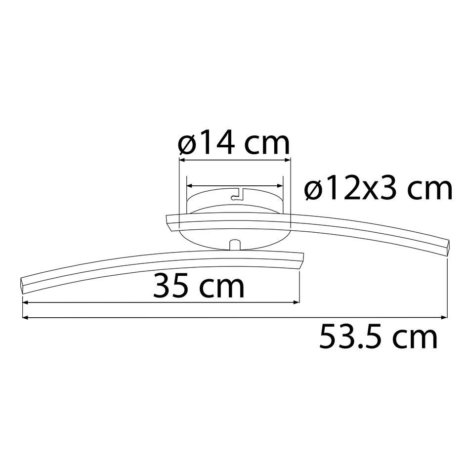 Design plafondlamp Luxie met geïntegreerde LEDs, dimbaar