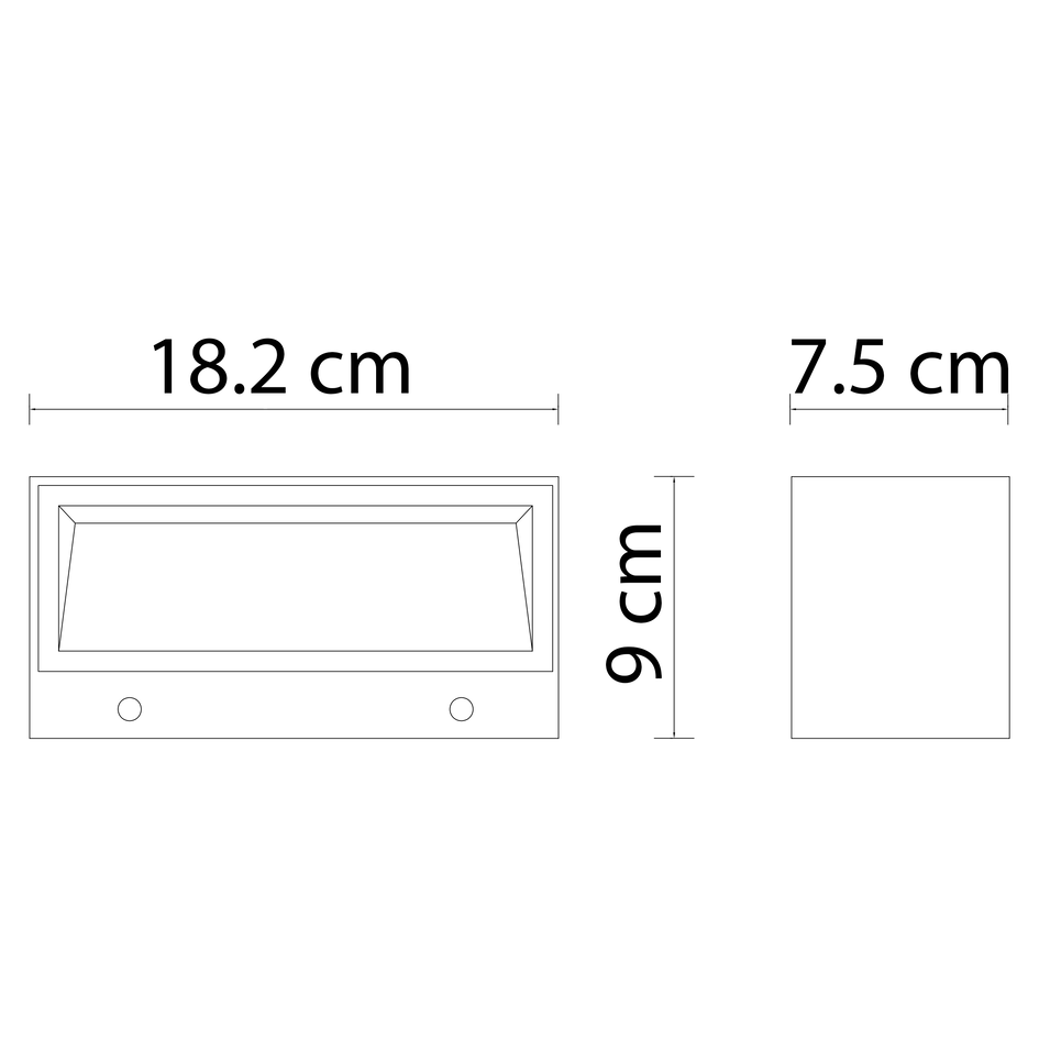 Moderne buitenwandlamp Kai - zwart