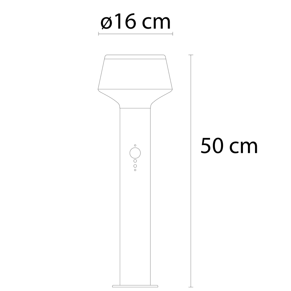Industriële staande buitenlamp  met sensor - Jay