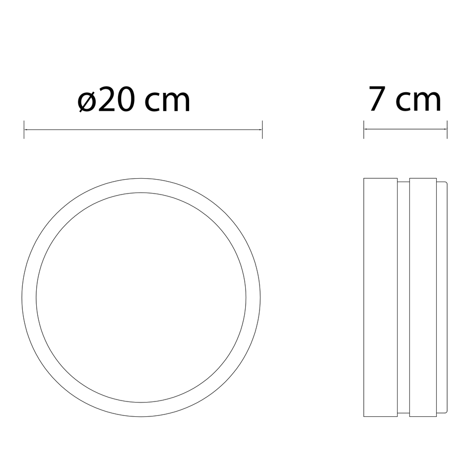 Ronde design muurlamp buiten zwart Ø20 cm - Lea