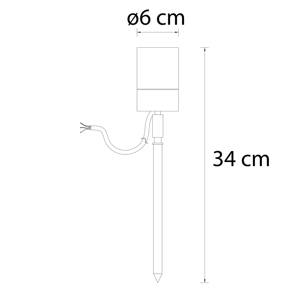 Moderne tuinspot Clark - zwart