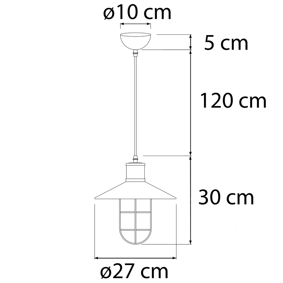 Industriële hanglamp Kiev van zwart staal