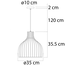 Hanglamp Hanoi van hout