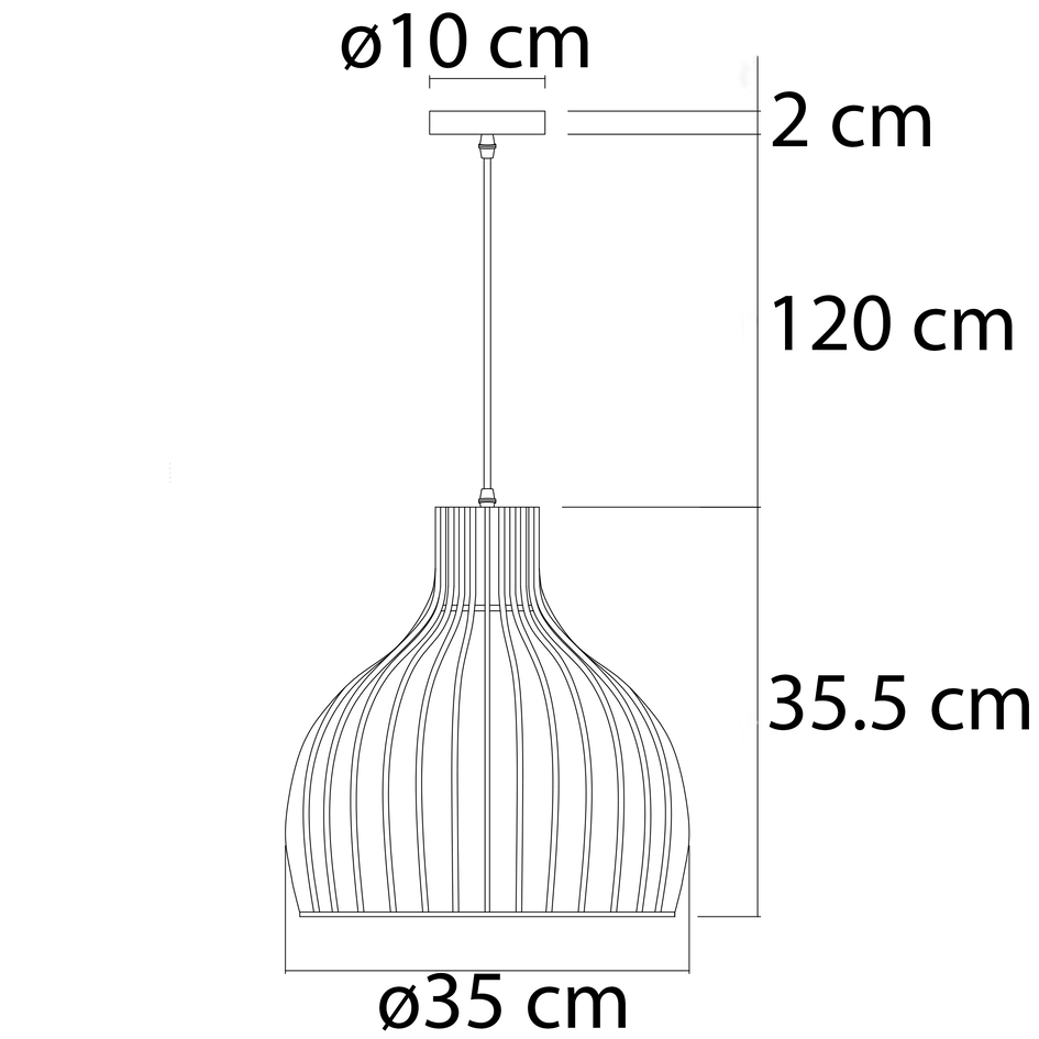 Hanglamp Hanoi van hout
