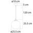 Design hanglamp Shanghai - smoke glas