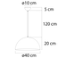 Design hanglamp Luna - aluminium