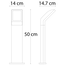 Zwarte staande buitenlamp Francesco - 50 cm met geïntegreerde LED