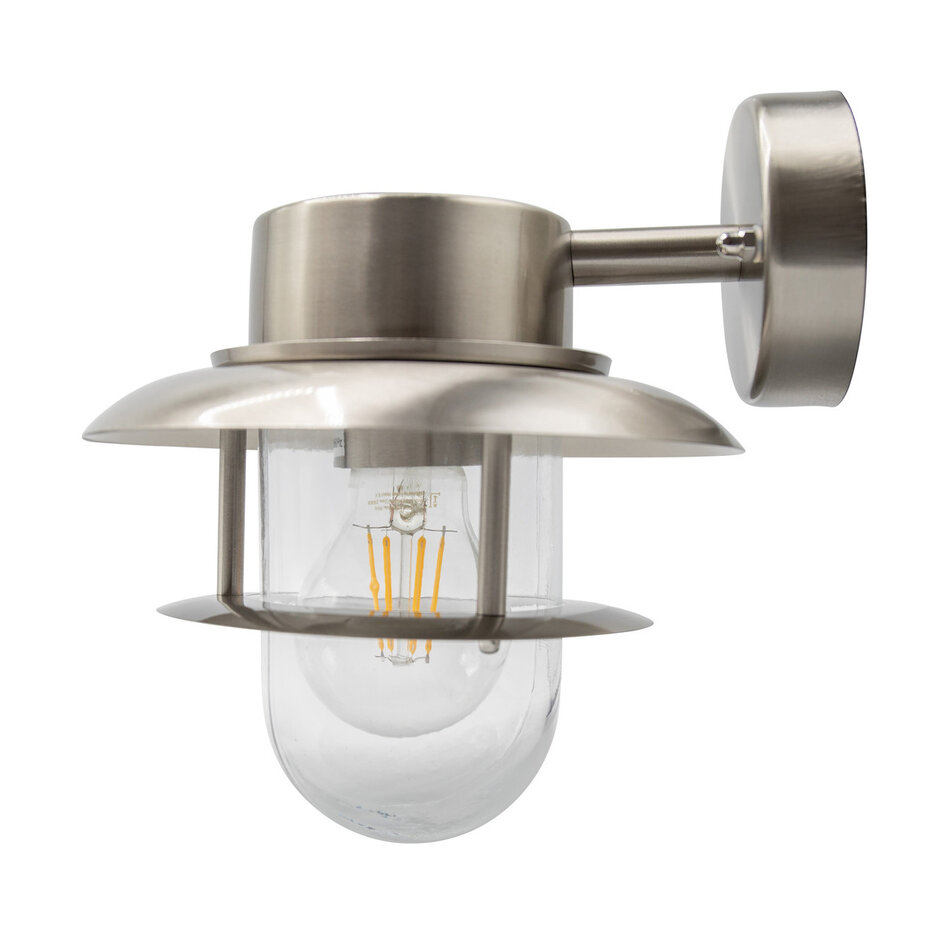 Landelijke wandlamp RVS - Fabio