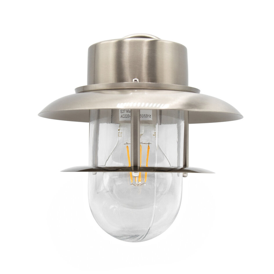 Landelijke wandlamp RVS - Fabio