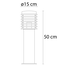 Zwarte RVS staande buitenlamp Elia - 50 cm