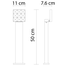 Moderne zwarte buitenlamp Carla - 50 cm met geïntegreerde LED
