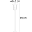 Landelijke RVS buitenlamp Alessandro - 80 cm zwart