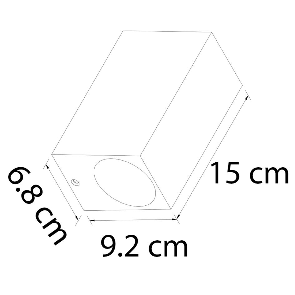 Moderne vierkante wandlamp Dutchman - zwart