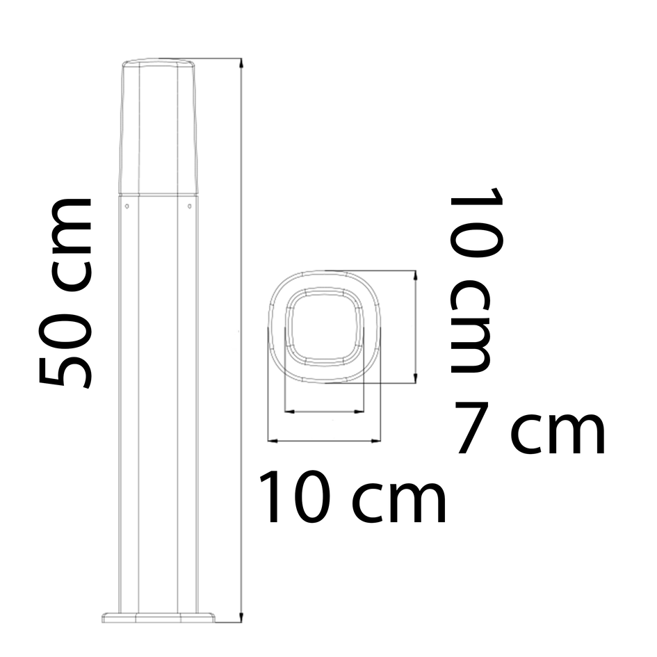 Moderne antraciet staande buitenlamp Izo, 50 cm