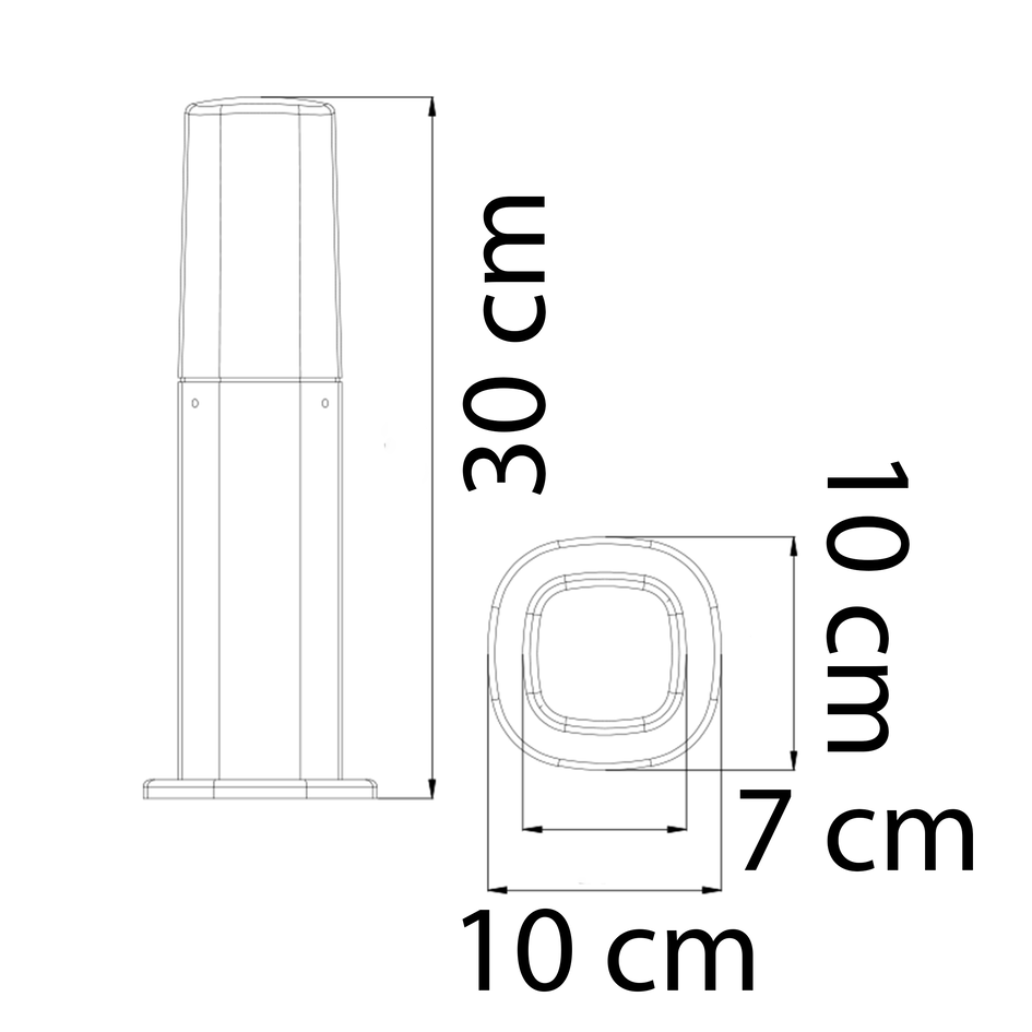 Moderne staande buitenlamp Izo - 30 cm antraciet