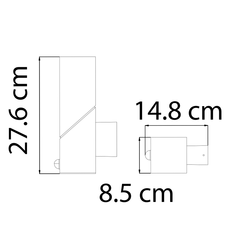 Wandlamp industrieel Jasper met sensor - antraciet