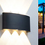 Design wandlamp buiten Sena 6 x 1W- antraciet
