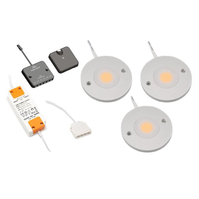 LED kastverlichting Kaya complete set van 3 spots