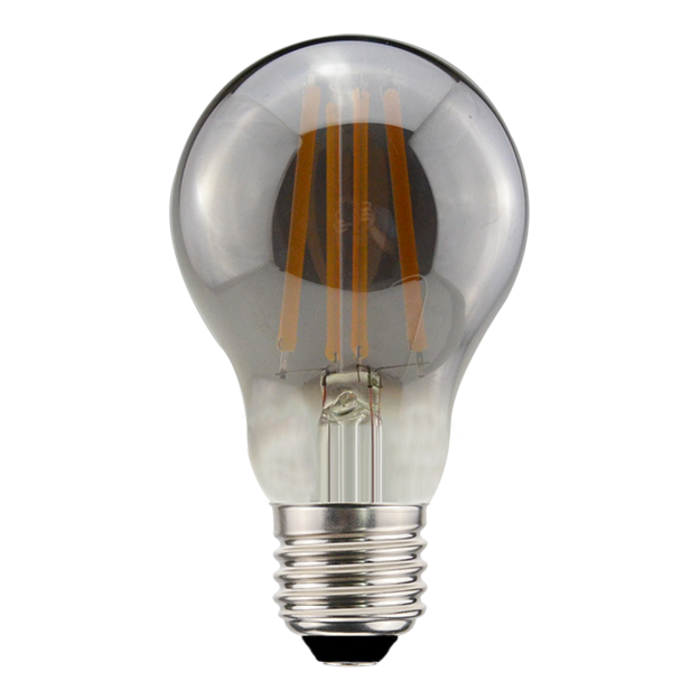 toevoegen aan neef snelheid E27 dimbare filament LED lamp, Ø60mm, 8,5W, smoke glas - LumenXL.nl