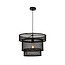 Industriële hanglamp Chloe, mat zwart