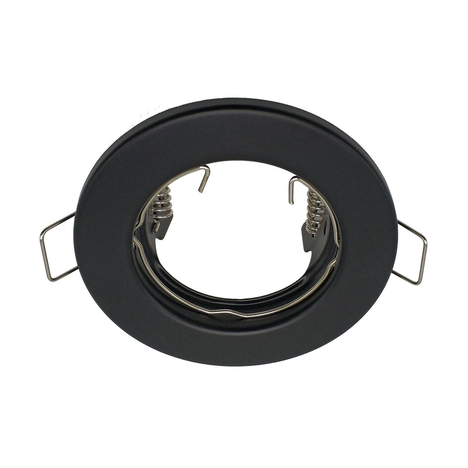 Moderne zwarte inbouwspot rond - Vix