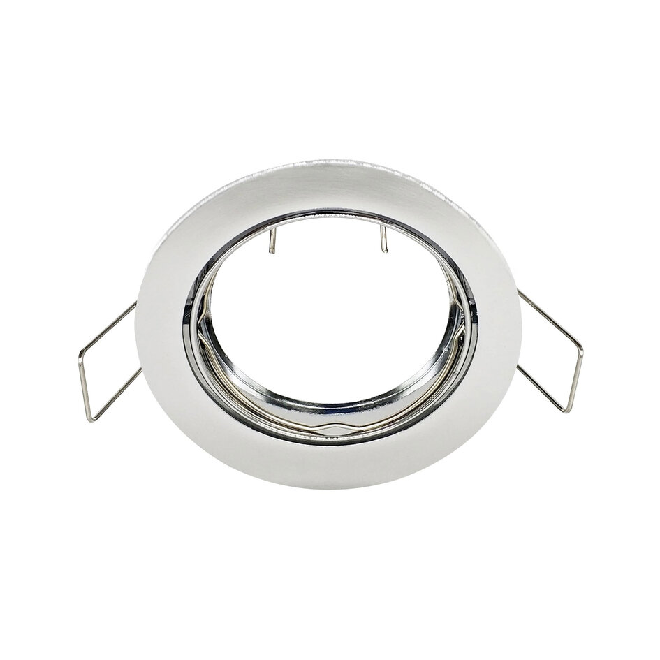 Moderne ronde kantelbare inbouwspot zilver - Ash