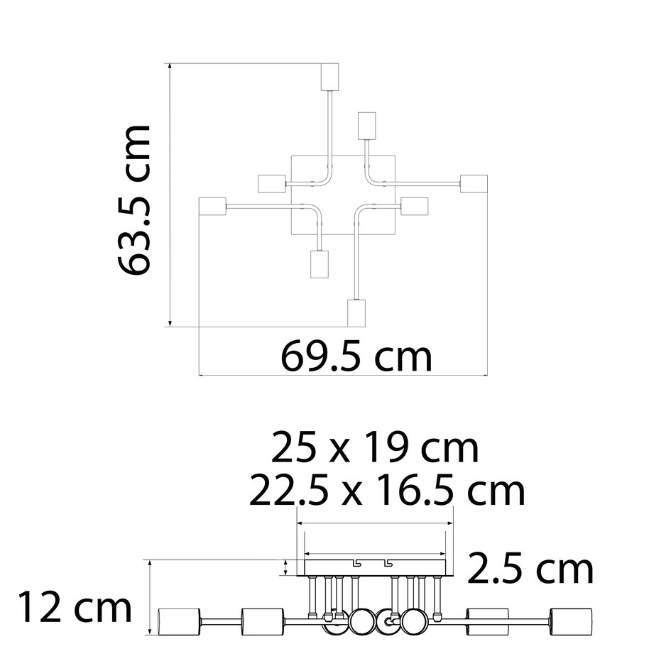 Plafondlamp zwart - Montana
