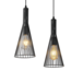 Industriële hanglamp zwart metaal 3-lichts – Sofia