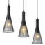Industriële hanglamp zwart metaal 3-lichts – Sofia