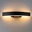 Design buitenwandlamp Dean - zwart met geïntegreerde LED