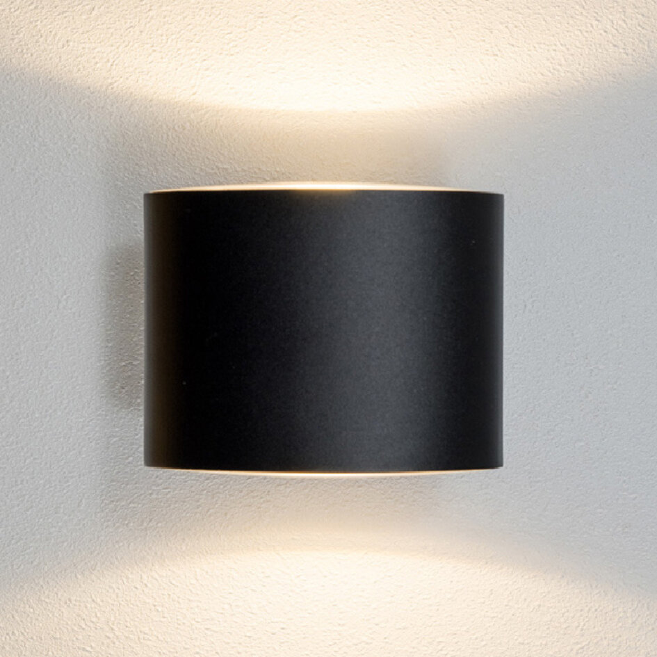 Moderne muurlamp Faye IP44 - zwart