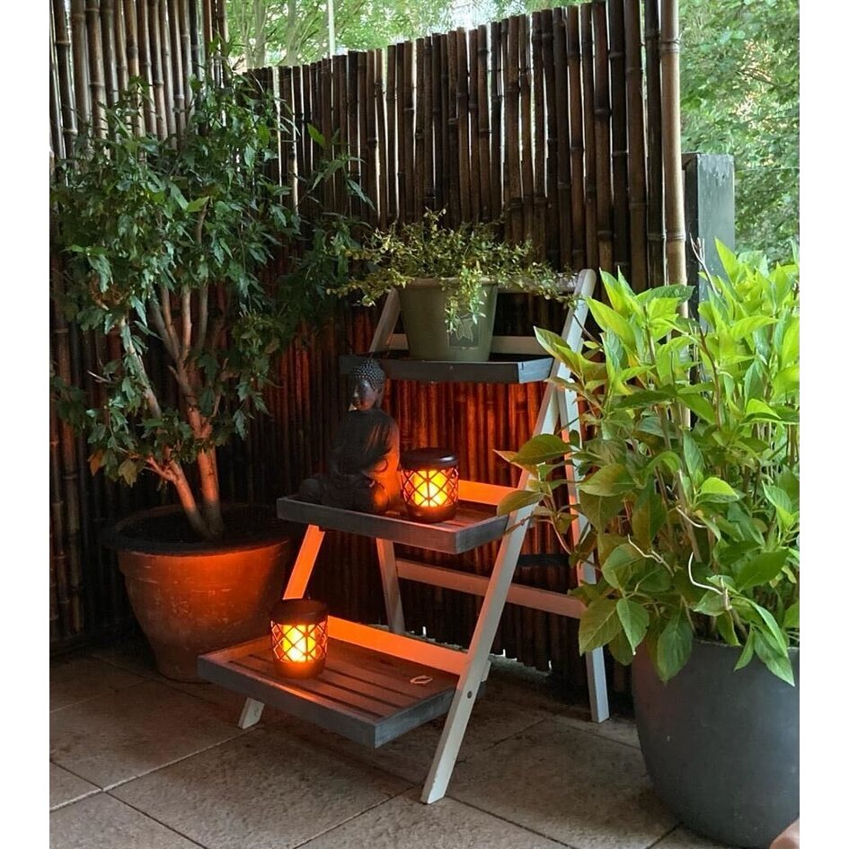 Solar tafellamp 2W met vlameffect