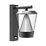 Moderne buitenwandlamp Tygo met sensor - antraciet 12W