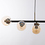 Design hanglamp  6-lichts met amber glas - Guadeloupe