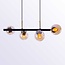 Moderne hanglamp 4-lichts met amber glas - Saba