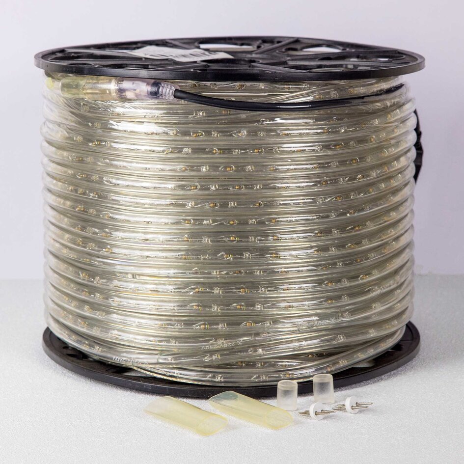 Ronde lichtslang 13 mm | 100 meter met 3000 LEDs | 2700K