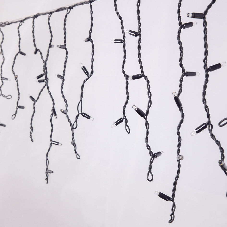 IJspegelverlichting koppelbaar | vanaf 3 meter | 114 LEDs | warm wit met twinkel | rubber