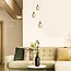 3-lichts hanglamp Virginia - chroom en transparant glas