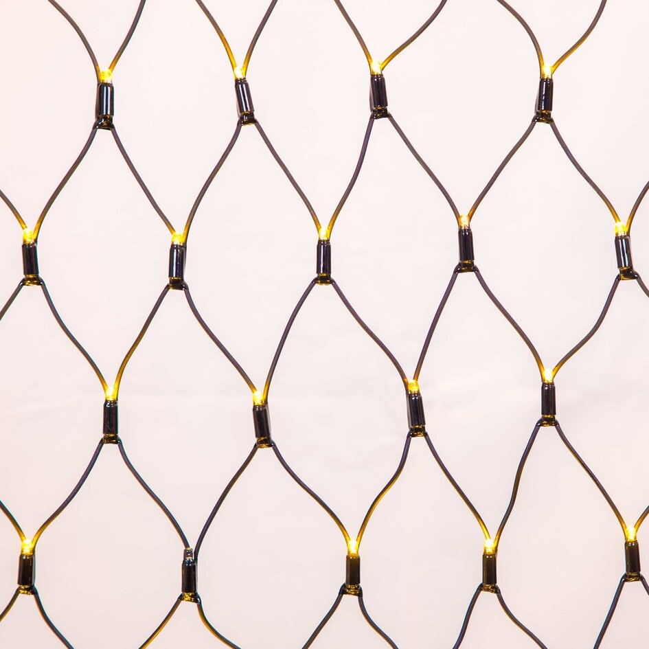 Koppelbare netverlichting | vanaf 2 m² | 200 LEDs | warm wit | rubber